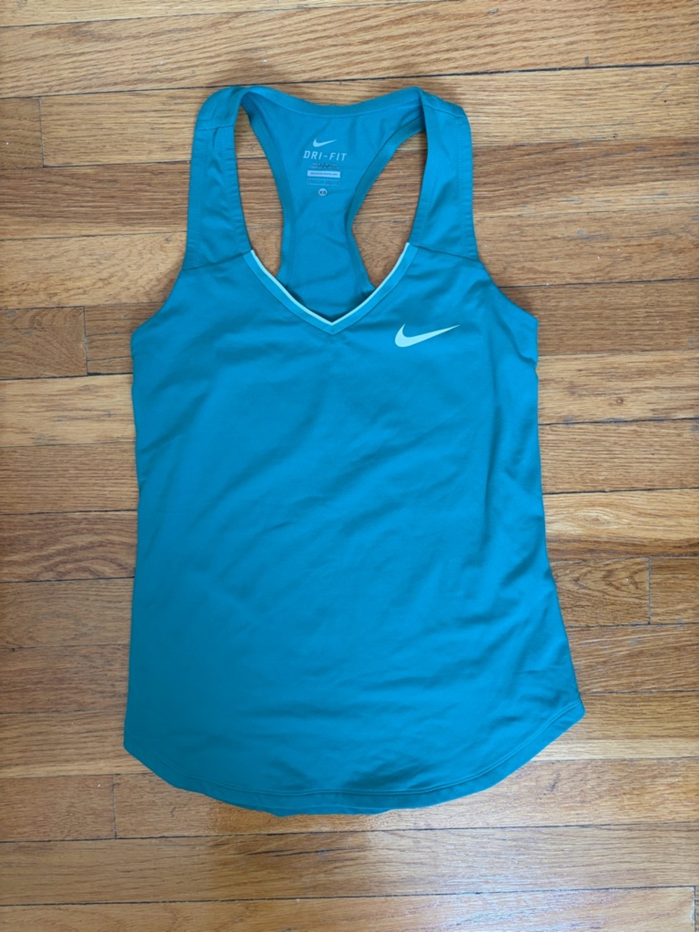 Nike workout tank top green teal XS